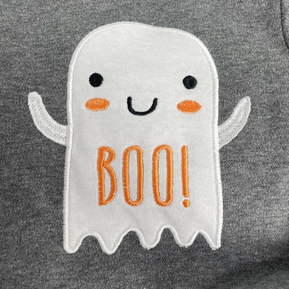 Bon Bebe’ Ghost Boo! Pajama Set Gray White Size 6-9 Months - Picture 3 of 6